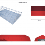 Тентовый ангар 25х40